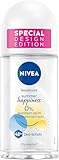 NIVEA Summer Happiness Deo Roll-On, Deo ohne Aluminium (ACH) mit antibakteriellem 48h Schutz und sanfter Pflege, Deodorant mit sommerlich-frischem Duft (50 ml)