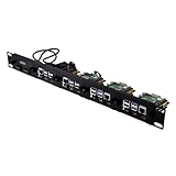 GeeekPi RS01 1U Rack Mount for Raspberry Pi 5/4B, with 4PCS RS-P11 PCIe to M.2 NVMe SSD Adapters and OLED Display, Compatible with 19 Inch Server Rack