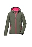 killtec Mädchen Softshelljacke/Outdoorjacke mit Kapuze KOW 349 GRLS SFTSHLL JCKT, moos, 176, 42142-000