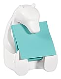 Post-it Dispenser Z-Notes Bear, inkl. 2 Blöcken Super Sticky Z-Notes, 90 Blatt pro Block, 76 mm x 76 mm, Farbe: Türkis - Für eine unkomplizierte Entnahme von Haftnotizen auf deinem Schreibtisch