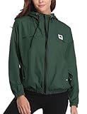 Migcaput Windbreaker Damen Leicht Regenjacke Wasserdicht Zip Regenmantel dünner Sportjacke Softshelljacke für Frauen DG M