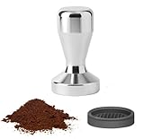 Kaffee Tamper, Kaffeestampfer aus Edelstahl 51mm Kaffee Tamper aus Edelstahl Espresso-Stampfer mit Silikonkissen für Cafes und Kaffeeliebhaber