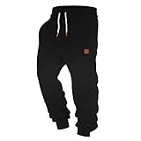 Herren Jogginghose Warme Trainingshose Sporthose Fitness Jogger Sweatpants Trainingshose Herren mit Taschen Regular Fit