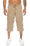 Kendindza Herren Bermuda | abnehmbare Beine Zipp-Off von 3/4 in kurze Hose (Beige | Muster 1, M)