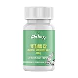 Vitabay Vitamin K2 100 µg hochdosiert (mcg) - VEGAN 120 Vitamin K2 Tabletten MK7 MK-7 aus natürlichen Zutaten und laborgeprüft - Vit K2 Vitamin K 2 (Menaquinon-7) All-Trans Form K2 Vitamin Vitamin-k2