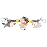 Fehn Kinderwagenkette Spielzeug Bruno – Baby Mobile Kette mit niedlichen Figuren zum Aufhängen an Kinderwagen, Babyschale oder Kinderbett – Kinderwagen Zubehör für Babys und Kinder ab 0+ Monaten