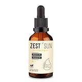 NEU: ZEST'SUN Vitamin D3 / K2 Tropfen (1020 Stk.) – 99,7+% All-Trans K2VITAL® von Kappa – Veganes D3 aus Flechten – Flüssig, hochdosiert (1000 I.E. je Tropfen), laborgeprüft, Premium Qualität