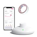 Femometer Smart Ring für Fruchtbarkeits- und Eisprungverfolgung, tragbarer Temperatur-Überwachungssensor mit App Auto-Sync, Perioden- und Schlafanalyse, Größe 9