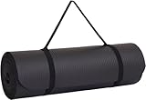 UTTAM Yoga Mat | Multi-Purpose Extra Thick Foam Exercise Mats | Stretching, Resistance Workout & Therapy – Pilates, Home & Gym Equipment Accessory for Men Women Kids (183 x 60cm) (Black)