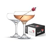 Cocktailgläser Set mit 2 Stück (9oz/270ml). Champagner Gläser Espresso Martini Gläser, Margarita Gläser, Elegante Coupé Gläser, Glaswaren mit langem Stiel