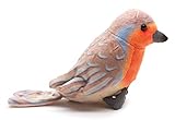 Uni-Toys - Rotkehlchen - 10 cm (Höhe) - Plüsch-Vogel - Plüschtier, Kuscheltier