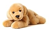 Uni-Toys - Golden Retriever Welpe, liegend - 24 cm (Länge) - Plüsch-Hund, Haustier - Plüschtier, Kuscheltier