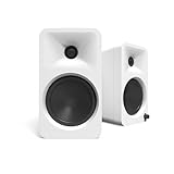 Kanto ORA4 140W Powered Reference Speakers with Bluetooth 5.0 and USB-C Input | 4” Woofers | Bi-Amplified | Reference Quality Sound | Pair | White