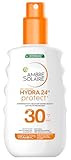 Garnier Ambre Solaire Hydra Protect+ Sonnenschutz-Milch 24h LSF 30, Schutz vor UVA und UVB, mit Vitamin C, 175 ml