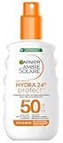 Garnier Ambre Solaire Hydra Protect+ 24h LSF 50 Sonnenschutz-Spray, Schutz vor UVA und UVB, mit Vitamin E, 175 ml