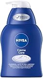 NIVEA Creme Care Pflegeseife (250 ml), milde Handseife mit original NIVEA Duft für sanfte Reinigung, Flüssigseife pflegt und verwöhnt die Haut mit extra cremig-zartem Schaum