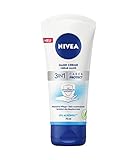 NIVEA 3in1 Care & Protect Hand Creme, für strapazierte Haut durch Handhygiene, Hautpflege für normale bis trockene Hände mit anti-bakteriellem Effekt*