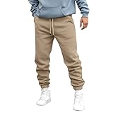 Herren Sporthose Jogginghose Fitnesshose Trainingshose Freizeithosen Mit Taschen Tunnelzug Baggy Einfarbig Beam Fußhose Straight Leg Funky