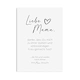 Nastami Muttertagskarte Postkarte Muttertag LIEBE MAMA Muttertag Karte, Muttertag Geschenk, Muttertag Geschenkideen