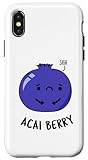 Hülle für iPhone X/XS Acai Berry Lustiges Fruchtspiel