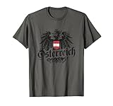 Österreich Flagge Wappen Adler Österreicher Vintage Retro T-Shirt