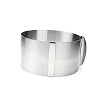 Amosfun Mousse-Ring Kuchenmousse Runde Mousseringe Kreis-ausstecher Backformwerkzeug Fondant-kuchenform Mousseform Einstellbar Mousse Ringform Runde Kuchenform Schichtkuchen Silver