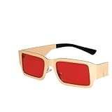 Metall Kleine Rahmen Frauen Sonnenbrille Hip Hop Trend Outdoor Fahren UV400 Sonnenbrille(Red)