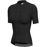 Lo.gas Radtrikot Damen Kurzarm,Fahrradtrikot Rennrad Trikot Atmungsaktiv Frauen Fahrrad Shirt Sommer Fahrradjacke Radfahren Top Mit 3 Taschen S Schwarz