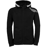 Kempa Core 26 Hood Jacket Herren Jungen Kapuzen-Jacke Trainings-Jacke Sweatshirt Hoody Pullover mit Kapuze Handball Volleyball Indoor Gym Fitness,Schwarz,L