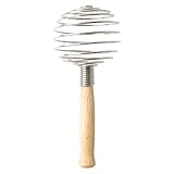 Schneebesen zum Kochen, Küchenbesen zum Mixen - Küchenbesen Teigbesen Mixer | Edelstahl-Ei-Schneebesen-Handmixer, Spiral-Schneebesen mit Holzgriff zum Mixen, Schlagen und Rühren