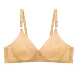 BH Ohne Bügel Large Size Thin Without Ring Comfortable and Breathable Traditional Bra Cute Crop Tops for Girls Cloud BH Damen Bügel (Khaki, 38)