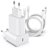 Apple MFi Certified 4er-Pack 25W Schnellladegerät, USB C Ladegerät mit iPhone 14 Ladekabel 2M,iPhone Netzteil,Netzstecker,schnellladekabel,Lightning Kabel für iPhone 14/13/12/11/XS Max/X/8P/iPad-Weiß