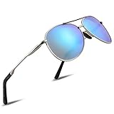 wearPro Sonnenbrille-Herren-Damen-Pilotenbrille-Polarisiert Fliegerbrille Premium Metallrahmen Piloten Sonnenbrillen Unisex mit UV400 Schutz Vintage Schwarz Fahrerbrille