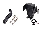 MKVAXR GPS-Telefonhalter, Navigationshalterung, kabelloses Schnellladen, for Motorrad Gold Wing GL 1800 F6B GL1800 DCT 2018–2021 Motorrad-Telefonhalterung(AE)