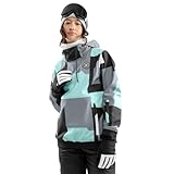 SIROKO - Snowboardjacke für Damen W1-W Ushuaia - M - Türkis/Grau