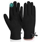 Kiiwah Handschuhe Damen Winter, Touchscreen Handschuhe Warmer Plüsch Handschuh mit Fleece Futter, Thermo Handschuhe Dicke Winterhandschuhe für Frauen Damen