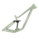 BSFHQS Vollgefederter Fahrradrahmen 27,5er 29er Softtail Mountainbike Boost Rahmen 40,6 cm 45,7 cm Aluminiumlegierung Scheibenbremse Fahrradrahmen DH/AM 12 x 148 mm Steckachsrahmen (grau, 73,7 x 40,6