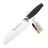 GROSSMAN® 369VN | Santoku Messer 30,5 cm | Ultrascharfer Küchenmesser | Deutschem Edelstahl Klinge 16,3 cm | mit Ergonomischen Griff 14,2 cm (199 Gramm)