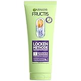 Garnier Feuchtigkeitsauffüllendes Shampoo für alle Arten von Locken, Sofort gebändigte Locken, Mit 5% Hyaluron und Shea-Fettsäuren, Vegan, Ohne Silikone, Fructis Locken Methode, 1 x 200 ml