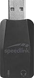 Speedlink VIGO USB Sound Card - Soundkarte mit Mikrofon- und Kopfhörereingang, USB, schwarz