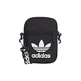 adidas Adicolor Classic Festival Schultertasche, Schwarz, 12 cm x 16,5 cm x 2,5 cm