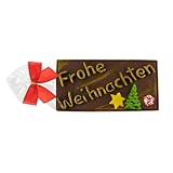 Odenwälder Marzipan | Marzipantafel 'Frohe Weihnachten' | mit Buchstaben, Stern und Tannenbaum | 150 g