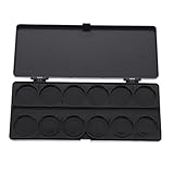 Kasten Maltablett Künstler Malerei Bastel-Organizer-Koffer Aquarell-Tablett Perlenschale Malbrett akrylfarbe akryllackfarbe lacke aubewahrbox stauboxen Malpalette Faltpalette Black HAPINARY