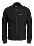 JACK & JONES Herren JJEROCKY JACKET NOOS Kunstlederjacke, Jet Black, XXL