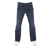 Wrangler Herren Jeans Bootcut Jacksville Hose Blau Jeanshose Männer Baumwolle Denim Stretch Blue w34, Farbe: Classic Blue, Größe: 34W / 34L