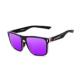 DUDUKING Polarisierte Sonnenbrille Herren Damen, Retro Vintage Fahrrad Sonnenbrille Unisex Fahrradbrille Sports Brille Sunglasses UV400 Schutz Lila