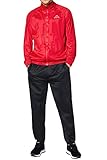 Kappa Trainingsanzug Villos für Herren, bequemer Tracksuit für Sport, Freizeit und Reisen, die Jogginghose & Trainingsjacke sind atmungsaktiv, schnell trocknend, rot, Größe XL