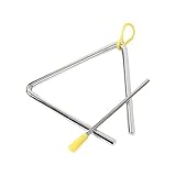 Triangel Musikinstrument, Triangel Percussion, Dreieck Instrument, Musikalisches Dreiecksinstrument mit Schlägel, Triangle Percussion Instrument Spielzeug Musikalisches Lehrmittel für Kinder