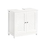 SoBuy® FRG237-W Waschbeckenunterschrank Badschrank Unterschrank Badmöbel in weiß BHT ca: 60x58x34cm