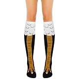 WLLHYF Socken mit Hühnerbeinen Verrückte lustige Overknee Socken Kreative Neuheit Socken Ofenrohrsocken Kniehohe Truthahnsocken Halloween für Frauen und Mädchen